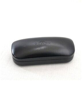 COACH New York Black Hard Clamshell Sunglasses Eyeglass Case 6.5"